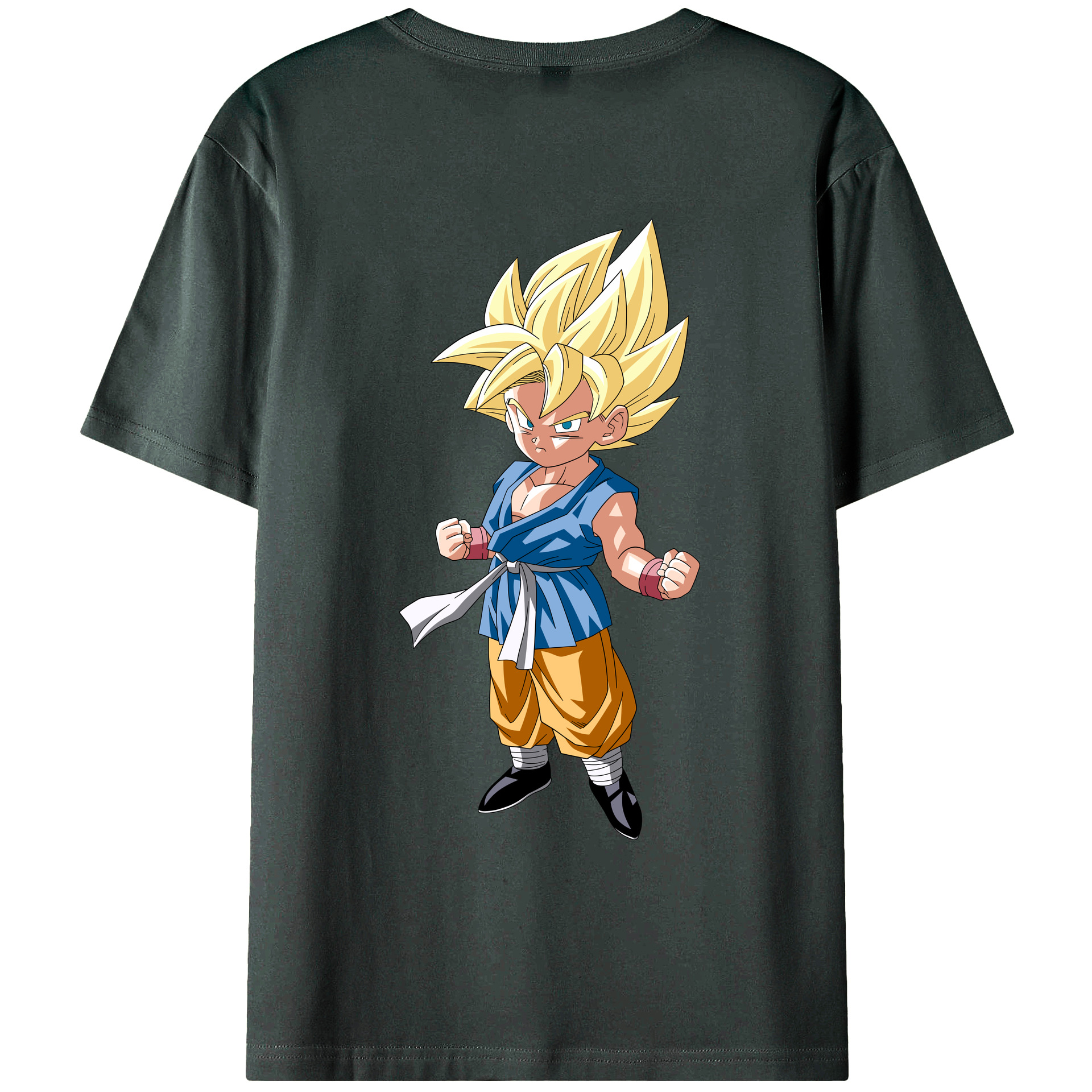 （画像用） ドラゴンボール 孫 悟飯（そんごはん）DRAGON BALL Son Gohan 綿100％ メンズ半袖Tシャツ（バックプリント） 通気性
